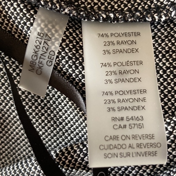 Calvin Klein Size 10 Houndstooth Pants Black and‎ White - Picture 7 of 9